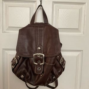 B Makowsky leather backpack